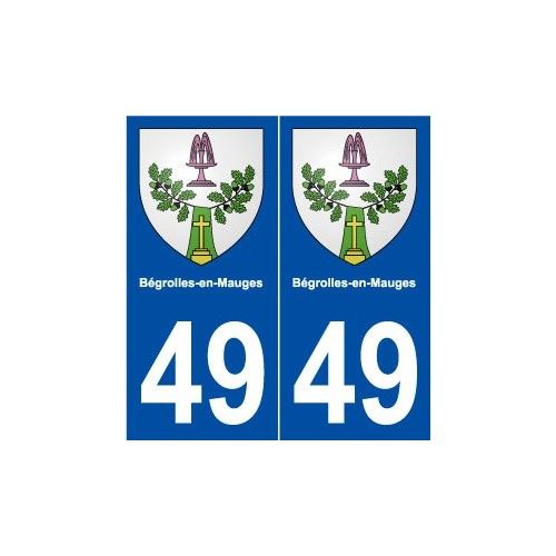 49 Bégrolles-En-Mauges Blason Autocollant Plaque Stickers Ville - Droits