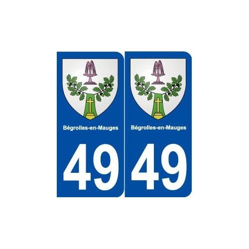 49 Bégrolles-En-Mauges Blason Autocollant Plaque Stickers Ville - Arrondis