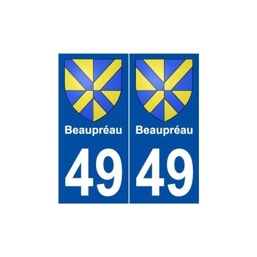 49 Beaupréau Blason Autocollant Plaque Stickers Ville - Droits