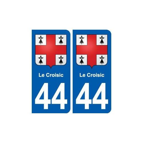 44 Le Croisic Blason Ville Autocollant Plaque Stickers - Arrondis