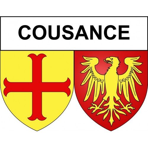 Cousance 39 Ville Sticker Blason Écusson Autocollant Adhésif - 8 Cm