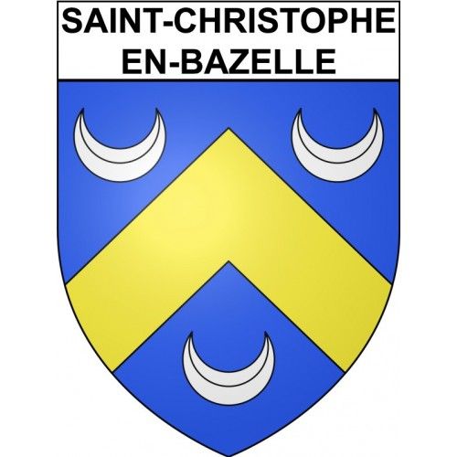 Saint-Christophe-En-Bazelle 36 Ville Stickers Blason Autocollant Adhésif - 8 Cm
