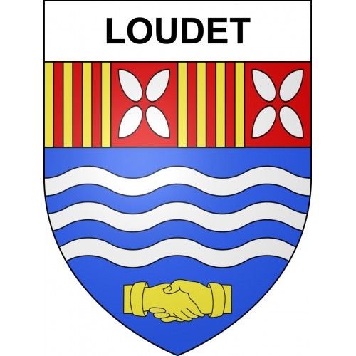 Loudet 31 Ville Sticker Blason Écusson Autocollant Adhésif - 12 Cm