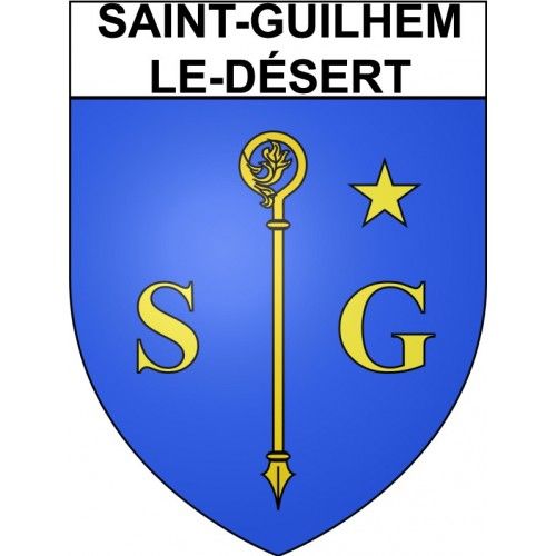 Saint-Guilhem-Le-Désert 34 Ville Stickers Blason Autocollant Adhésif - 12 Cm