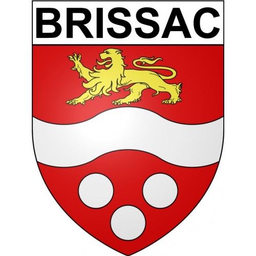 Brissac 34 Ville Stickers Blason Autocollant Adhésif - 4 Cm