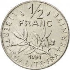 Pièce 1/2 Franc Semeuse 1991