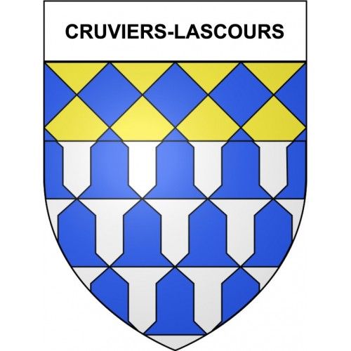Cruviers-Lascours 30 Ville Stickers Blason Autocollant Adhésif - 17 Cm