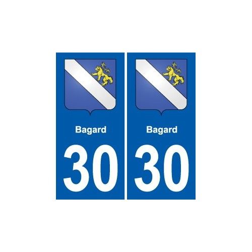 30 Bagard Blason Ville Autocollant Plaque Stickers - Droits
