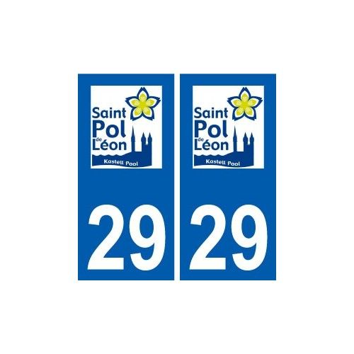 29 Saint Pol De Léon Logo Autocollant Plaque Stickers Ville - Droits