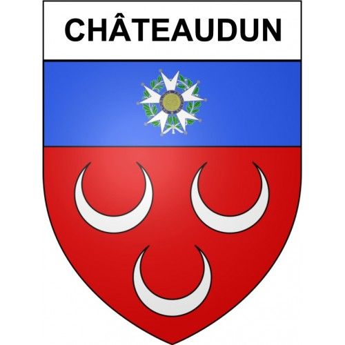 Châteaudun 28 Ville Stickers Blason Autocollant Adhésif - 8 Cm