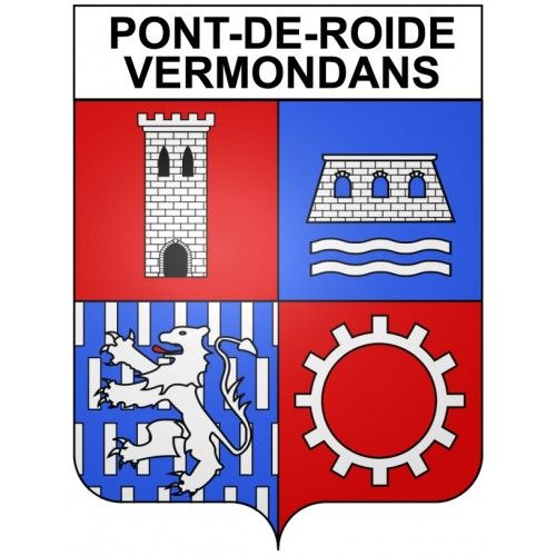 Pont-De-Roide-Vermondans 25 Ville Stickers Blason Autocollant Adhésif - 17 Cm