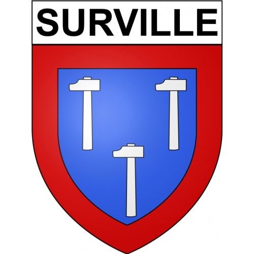Surville 27 Ville Stickers Blason Autocollant Adhésif - 4 Cm