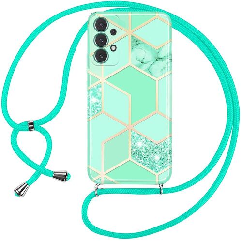 Coque Cordon pour Samsung Galaxy A23 5G, TPU Renforcé Anti-Rayures Couleur Turquoise - E.F.Connection