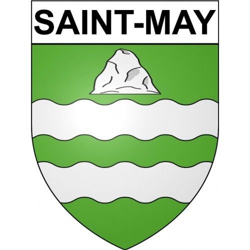 Saint-May 26 Ville Stickers Blason Autocollant Adhésif - 12 Cm