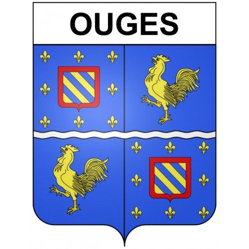 Ouges 21 Ville Stickers Blason Autocollant Adhésif - 12 Cm