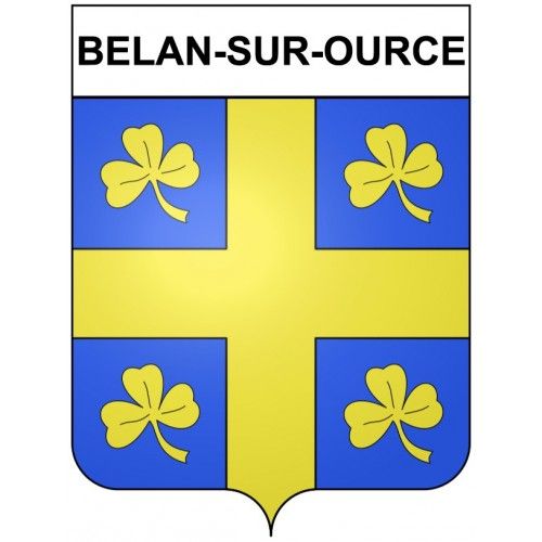 Belan-Sur-Ource 21 Ville Stickers Blason Autocollant Adhésif - 12 Cm
