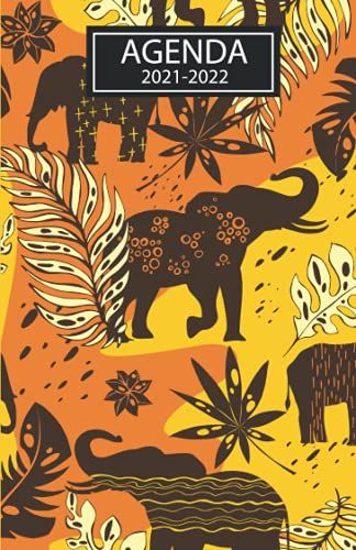 Agenda 2021 2022: Organiseur Scolaire (Août 2021 / Juillet 2022) Pour Étudiants Collège, Lycée Planificateur Journalier 1 Jour Par Page | Couverture Eléphant Afrique