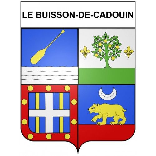 Le Buisson-De-Cadouin 24 Ville Stickers Blason Autocollant Adhésif - 17 Cm
