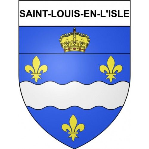Saint-Louis-En-L'isle 24 Ville Stickers Blason Autocollant Adhésif - 12 Cm