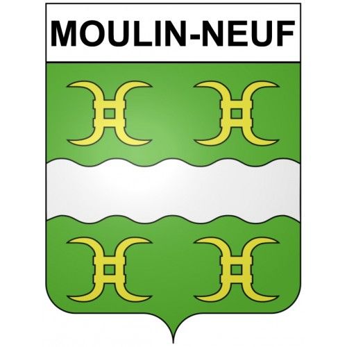 Moulin-Neuf 24 Ville Stickers Blason Autocollant Adhésif - 17 Cm