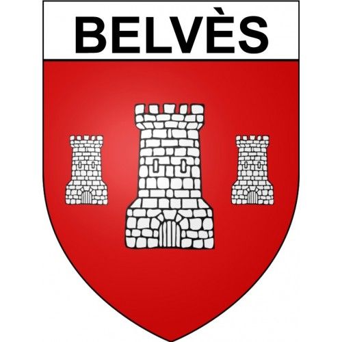 Belvès 24 Ville Stickers Blason Autocollant Adhésif - 4 Cm