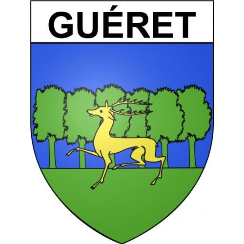 Guéret 23 Ville Stickers Blason Autocollant Adhésif - 4 Cm