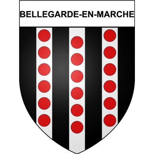 Bellegarde-En-Marche 23 Ville Stickers Blason Autocollant Adhésif - 12 Cm