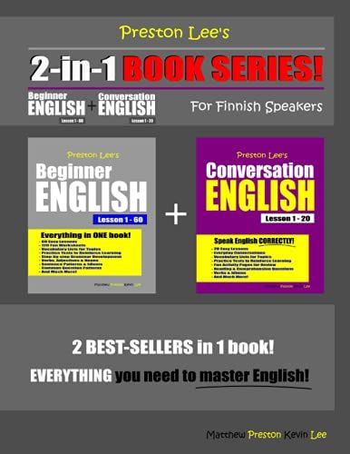 Preston Lees 2-In-1 Book Series! Beginner English Lesson 1 60 & Conversation English Lesson 1 20 For Finnish Speakers