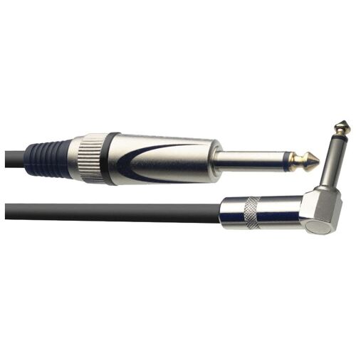 CABLE JACK 6.35 MALE MONO DROIT VERS JACK 6.35 MALE MONO COUDE LONGUEUR 3 METRES