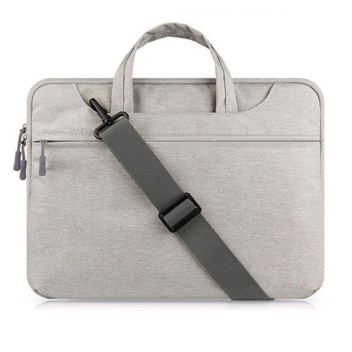Housse En Nylon Doublure En Coton Etui Pochette Case Cover Sleeve Sac Pour 13.3" Macbook Air/Pro/Retina Et Lenovo Asus Dell Huawei Acer Samsung Hp 12.9"-13.3" Laptos Portables Ordinateurs (Gris)