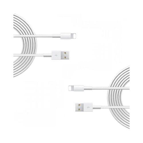 2 Chargeur Câble 2 Mêtre Blanc Renforcé Usb Synchronisation Data Pour Iphone 8+