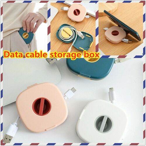 Boîte de rangement de câbles de données 1pc, boîte de rangement de faisceau de fil rotatif Portable et boîte de tri, boîte de rangement de ligne de charge de voyage en plein air