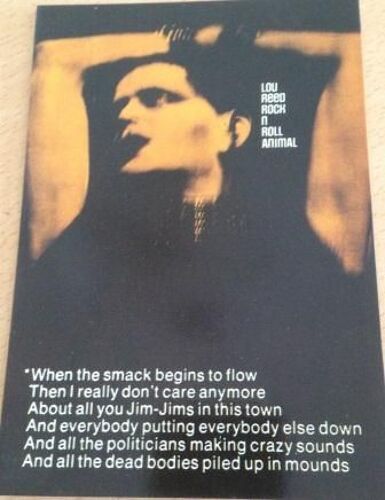 Lou Reed - Rock N Roll Animal - 10x15cm - Carte Postale
