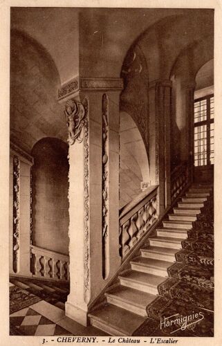 Carte Postale De Cheverny (Loir Et Cher) Le Château : L' Escalier