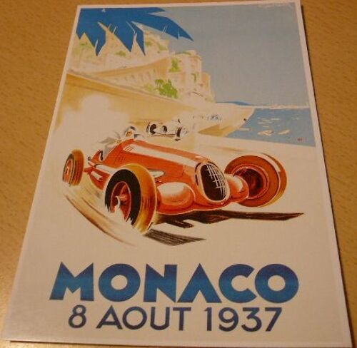 Grand Prix Monaco 1937 - Géo Ham - 10x15cm - Carte Postale