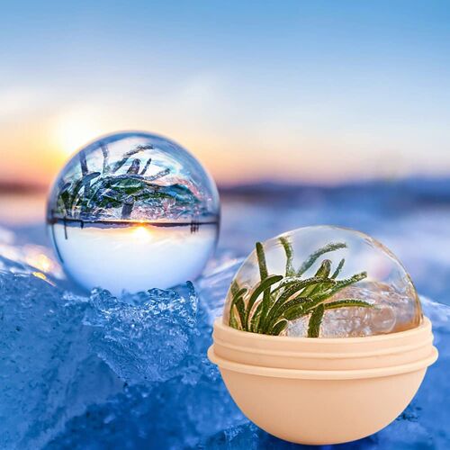 Moule À Boules De Glace En Silicone, Forme De Cube De Glace, Anti-Fuite, Grande Sphère, Pour Whisky Cocktail, Dégagement Facile