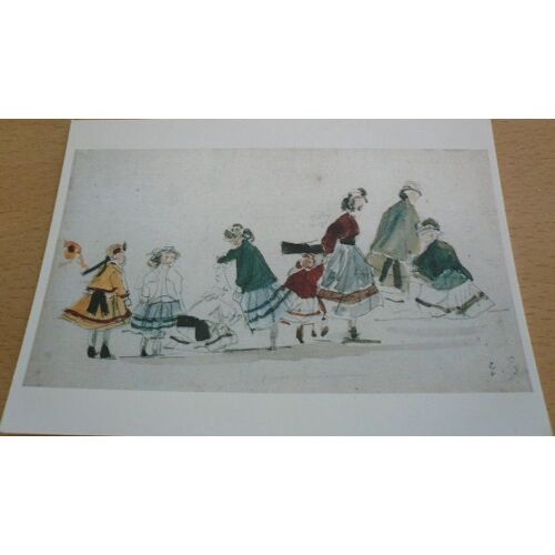 Boudin - Etudes De Silhouettes Sur La Plage - 10x15cm - Carte Postale
