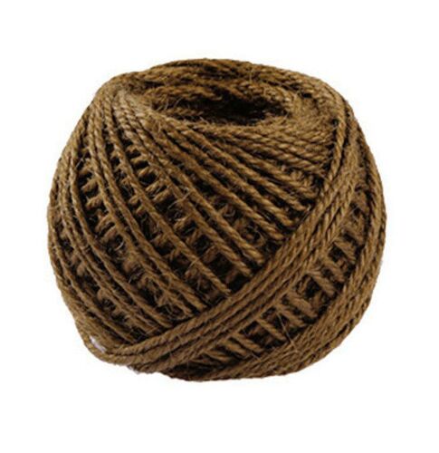 Corde De Ficelle En Chanvre Marron Naturel, Ficelle De 2mm, 40m, Pour Bricolage, Tricot, Fabrication De Cintres Muraux Pour Plantes