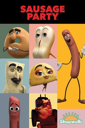 Sausage Party - Personnages - 61x91,5cm - Affiche / Poster Envoi En Tube