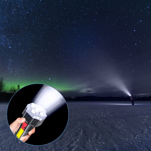 Lampes de poche à LED pour urgences, lampes de poche stratégique à haute luminosité, rechargeables par USB, étanches