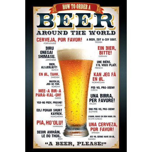 Bière / Beer - How To Order - 61x91,5cm - Affiche / Poster Envoi En Tube