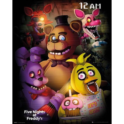 Five Nights At Freddy's - Groupe - 40x50cm - Affiche / Poster Envoi En Tube