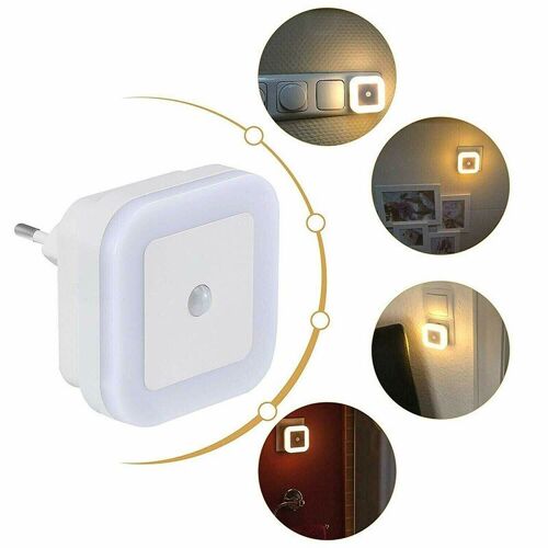 Lampe Murale À Led Avec Capteur De Jour Et De Nuit, Prise Ue, Luminaire Décoratif D'intérieur, Idéal Pour Un Salon, Un Dortoir Ou Des Escaliers, 2 Ou 4 Unités