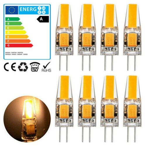 Ampoules Led G4 De Couleur Chaude, Ac 12v 6w Cob, Angle De 360 Degrés, Lampes De Remplacement Pour Lustre Halogène, 10 Pièces