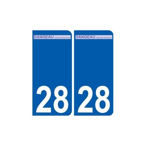 28 Dangeau Logo Autocollant Plaque Stickers Ville - Arrondis