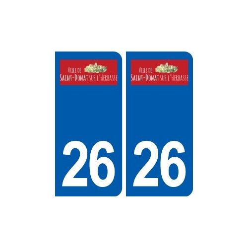 26 Saint Donat Sur L'herbasse Logo Autocollant Plaque Stickers Ville - Arrondis