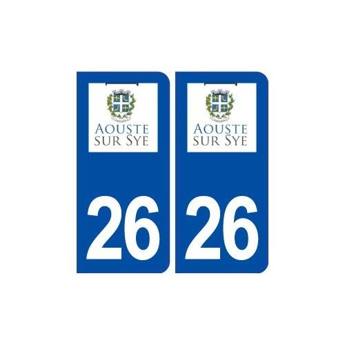26 Aouste Sur Sye Logo Autocollant Plaque Stickers Ville - Arrondis