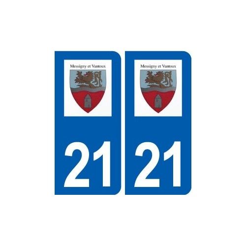 21 Messigny-Et-Vantoux Logo Autocollant Plaque Stickers Ville - Arrondis