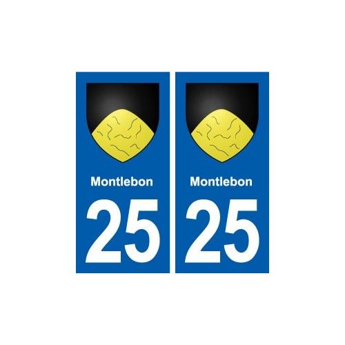 25 Montlebon Blason Autocollant Plaque Stickers - Droits