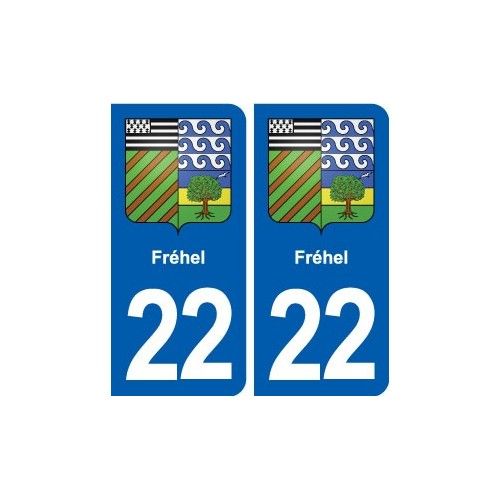 22 Fréhel Blason Ville Autocollant Plaque Sticker - Arrondis